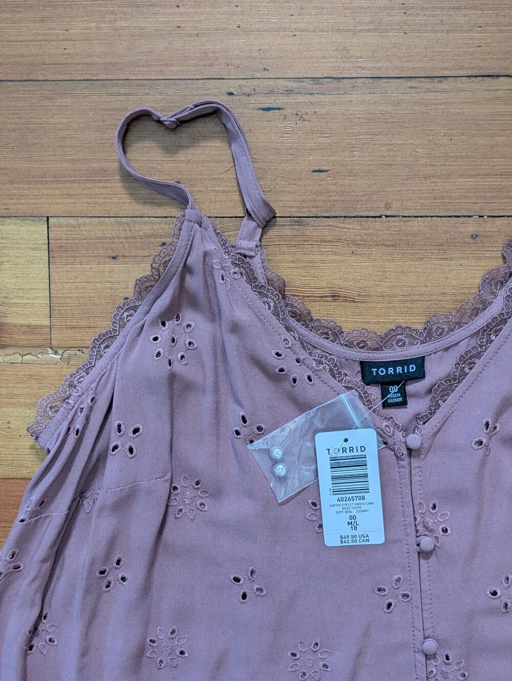 TORRID Sophie Eyelet Swing Cami - Size 00 - Picture 5 of 12